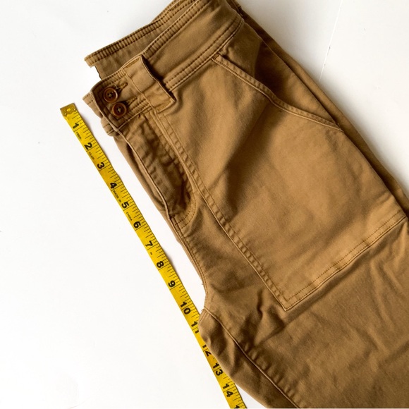 JOIE Woman Mason Cropped Cotton-blend Twill Straight-leg Pants Camel - Picture 7 of 9
